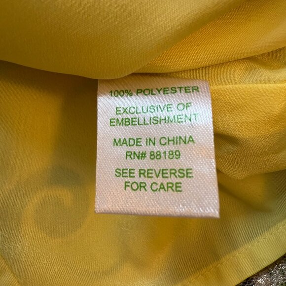Lilly Pulitzer Chartreuse Fancy Occassion Mini Dress w/Beads and Sparkly Thread - Picture 12 of 12